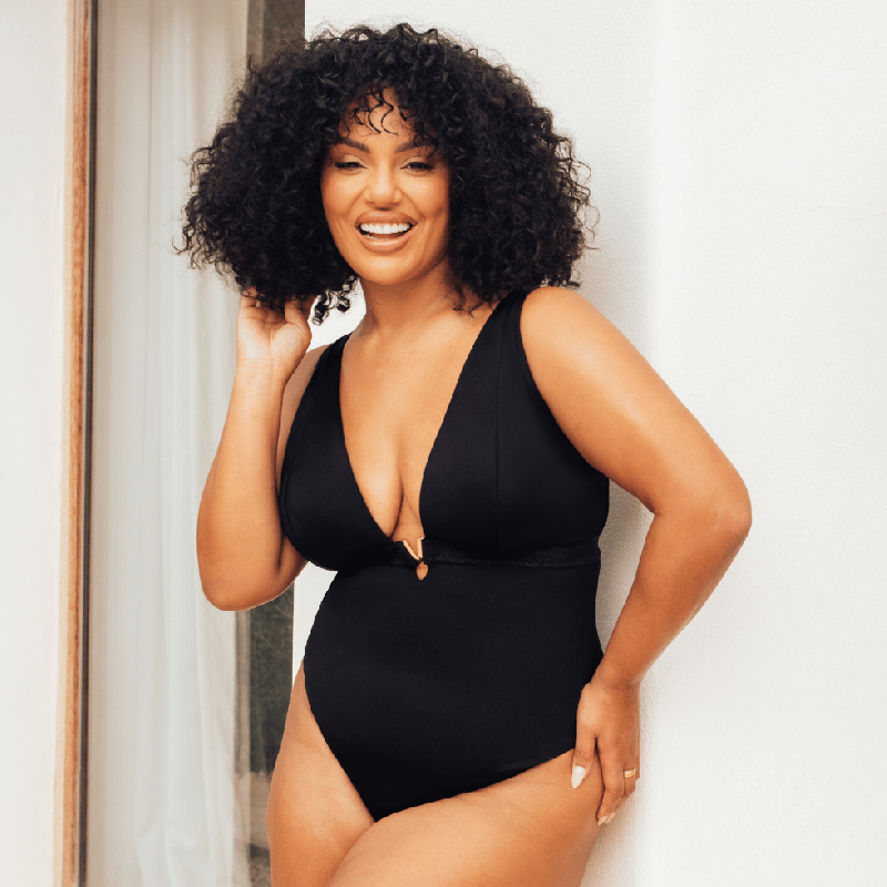 Costume intero Siren Seas scollato Curvy Kate