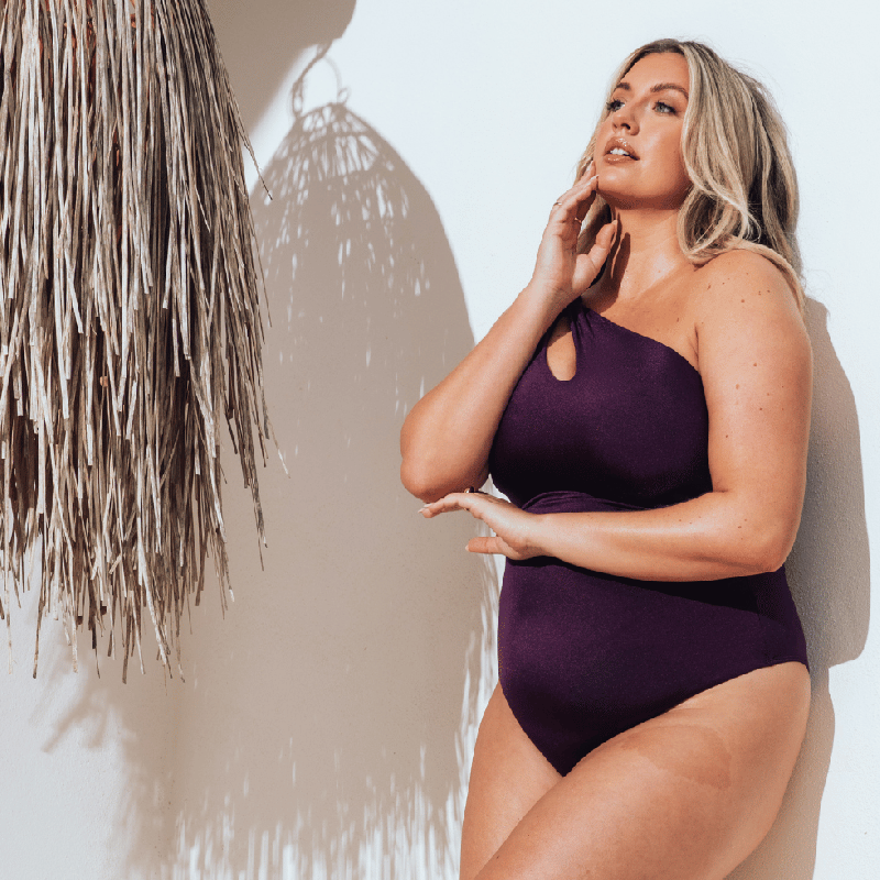 Costume intero Beach Bliss a fascia monospalla Curvy Kate