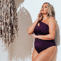 Costume intero Beach Bliss a fascia monospalla Curvy Kate