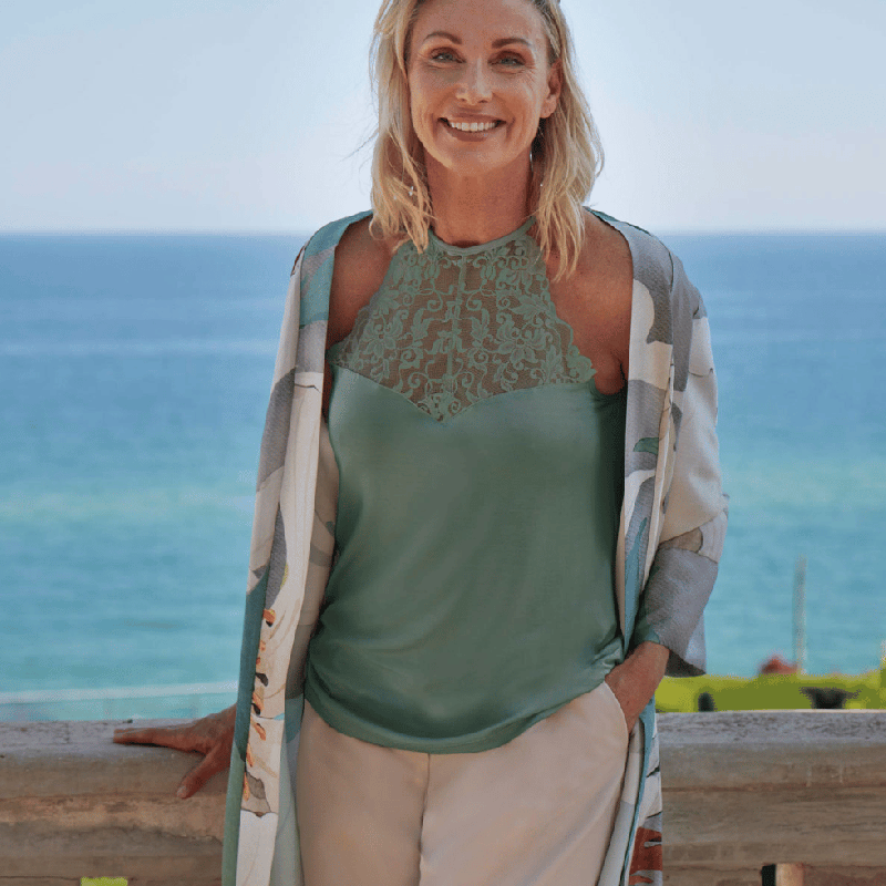 Maglia in modal con pizzo Angie Janira Top