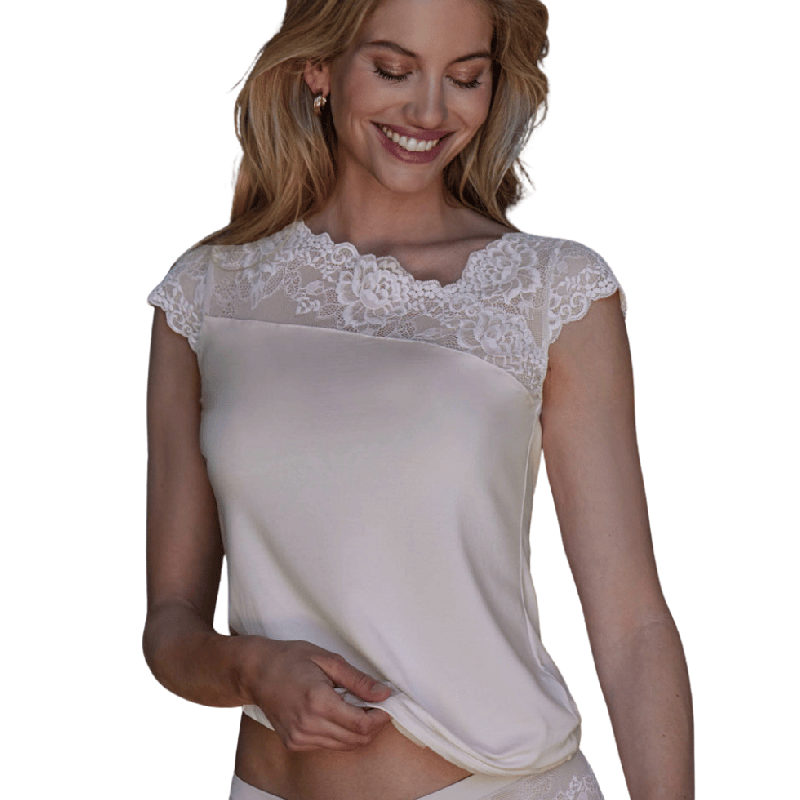 Maglia in modal con pizzo Greta Janira Top