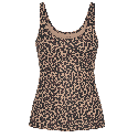 Top Spalla Larga Mey Simply Better Invisible Print Cream Tan