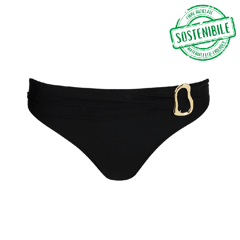 PD-4013550ZWA- Slip bikini a vita media Uvita- Nero