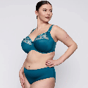 Slip alto liscio Deauville Primadonna Peacock