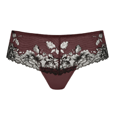 Shorty in Pizzo Mey Luxurious Hot Maroon