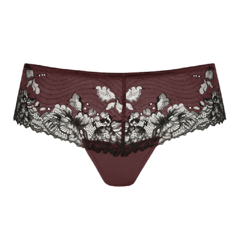 Shorty in Pizzo Mey Luxurious Hot Maroon