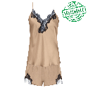 Pigiama set in viscosa e pizzo Luxury Mey Intimo donna sostenibile