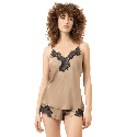 Pigiama set in viscosa e pizzo Luxury Mey Intimo donna sostenibile