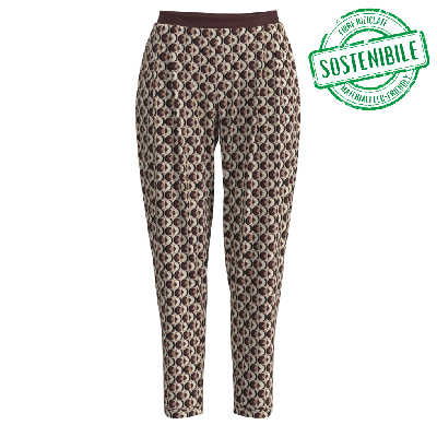 Pantalone alla caviglia Nostalgic Dots di Mey color Hot Maroon