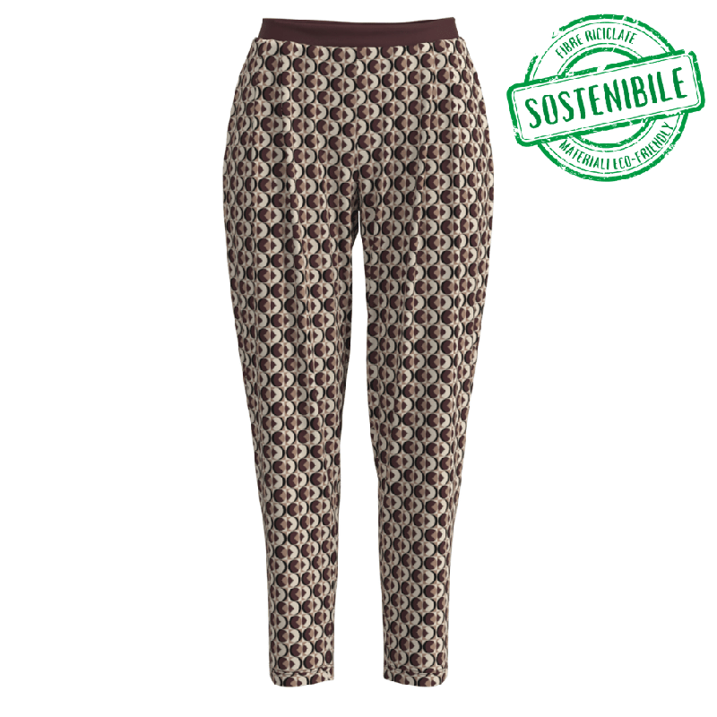 Pantalone alla caviglia Nostalgic Dots di Mey color Hot Maroon