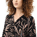 Camicia da Notte Lunga Mey Vivid Bloom Nero