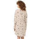 Camicia da Notte Cotone Mey Winter Birds Almond Milk