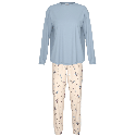 Pigiama in Cotone Mey Winter Birds Almond Milk