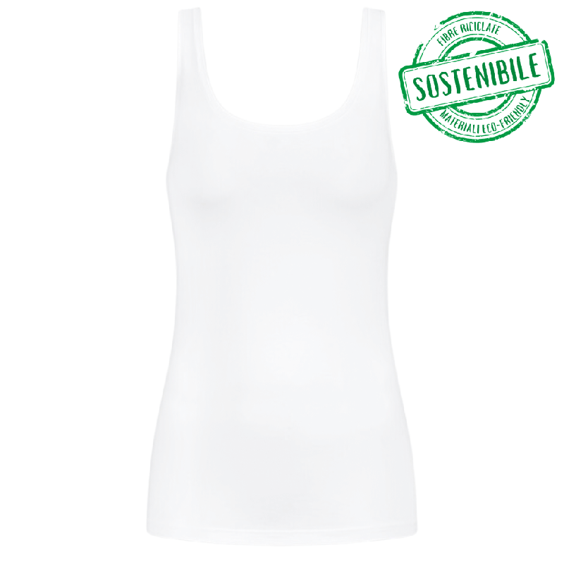 Canotta in cotone organico Superfine Organic Mey bianca