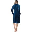 Vestaglia in pile Pastunette Nordic Bloom dark blue