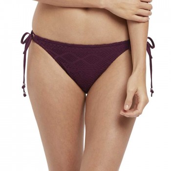 FL-AS3975BCH-Slip combinabile Sundance con laccetti effetto uncinetto - bordeaux