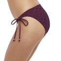 Slip con laccetti effetto uncinetto bordeaux