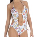 Trikini a triangolo con stampa coralli