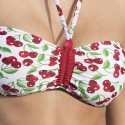 Bikini a fascia stampa ciliegie
