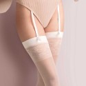 Calze da reggicalze sposa champagne Gabriella