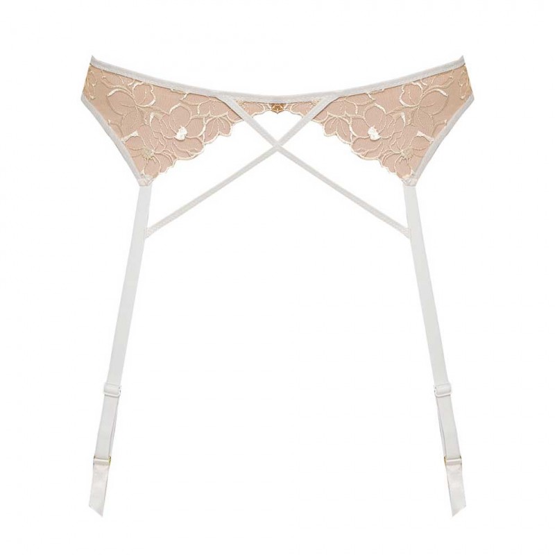 EB-C606 FANTASI - Reggicalze in pizzo Nude