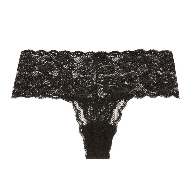 CB-NEVER0343BLK- Never say never Perizoma Comfie in pizzo - nero