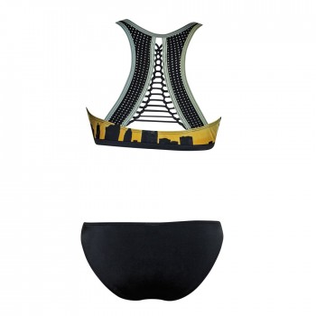 OL-31048- Bikini due pezzi a triangolo Golden Hour  - stampa ponte