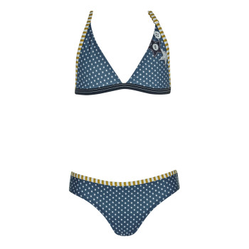 OL-34002 - Bikini bimba a triangolo con stelline - blu