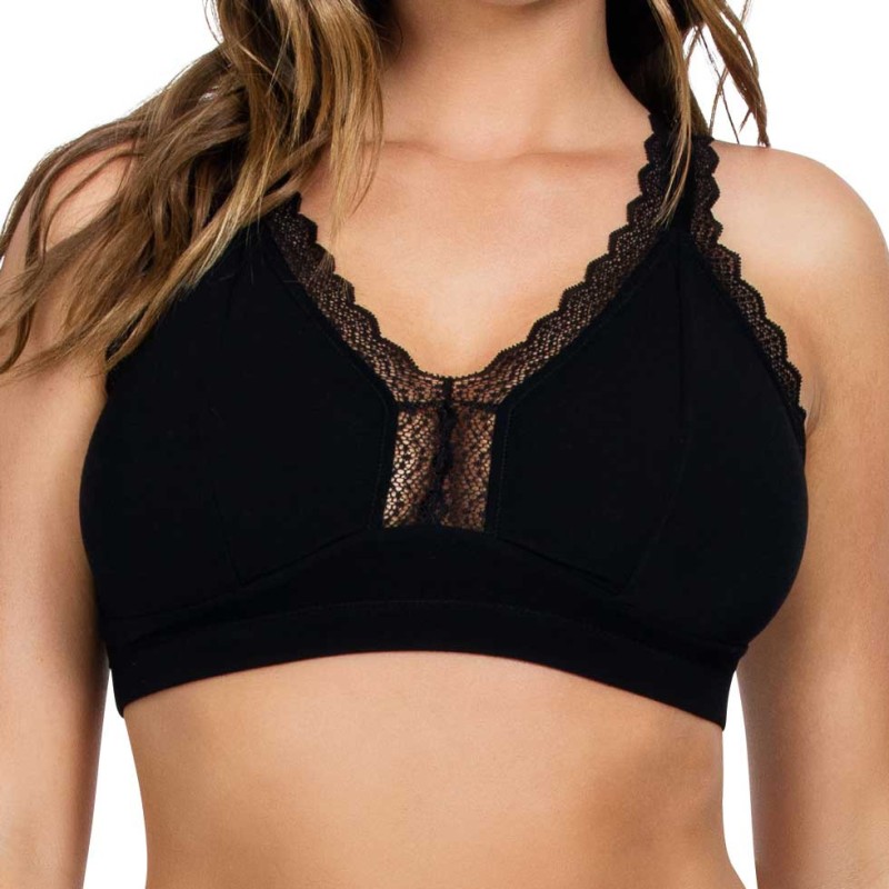 Bralette cotone Dalis nero