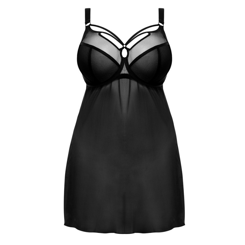 Babydoll con ferretto di Elomi Sachi Nero | Fino alla Coppa K