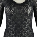 Maglia in pizzo elastico Dolche Amore Janira nero