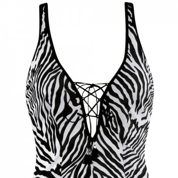 OP-62112- Intero Savanna Lady - bianco e nero fantasia animalier