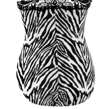 OP-62112- Intero Savanna Lady - bianco e nero fantasia animalier