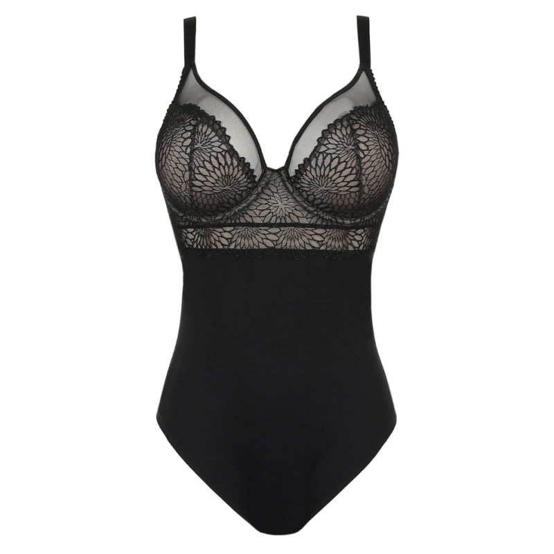 PD-0463186ZWA- Body con ferretto Sophora in pizzo - nero