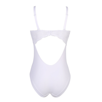 PD-0463186WIT- Body con ferretto Sophora in pizzo - bianco