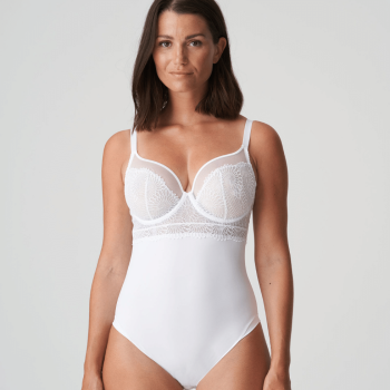 PD-0463186WIT- Body con ferretto Sophora in pizzo - bianco