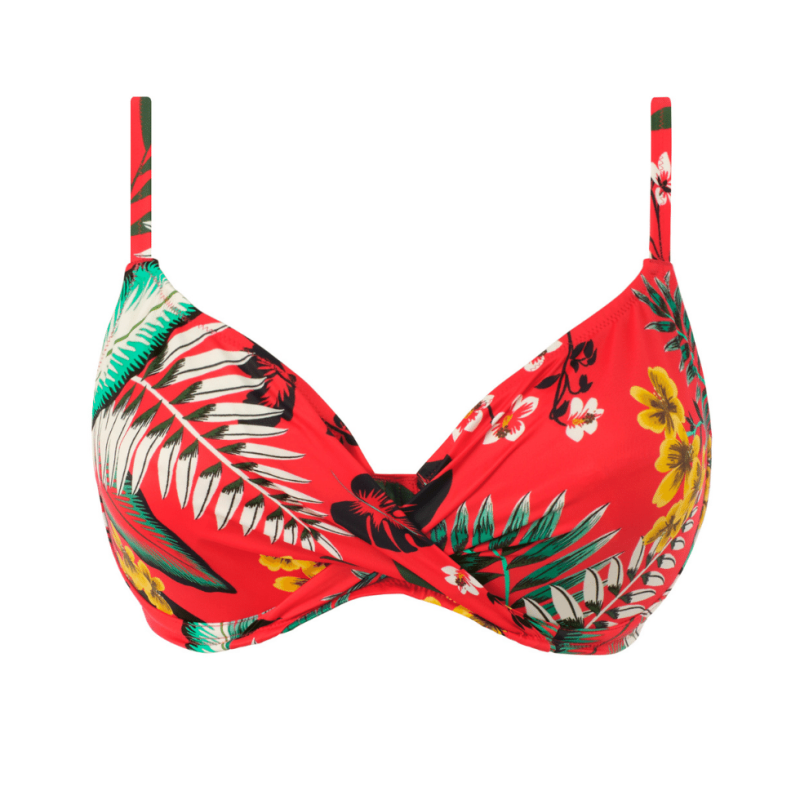 FL-FS6560LOP - Bikini costume combinabile Vilamoura coppe grandi- rosso floreale