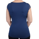 Maglia manica corta blu Criselde by Janira