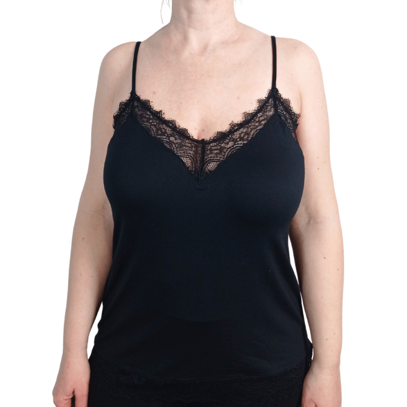 JS-1073445-616 - Canotta spalla stretta Criselda - Nera