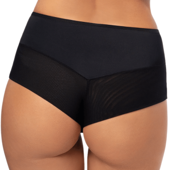 GOR-K498CZA-PARADISE-Brasiliana con tulle taglio laser - Nero
