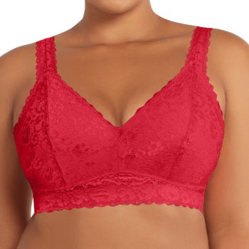 PL-P5482-RED- Reggiseno Adriana senza ferretto in pizzo - rosso