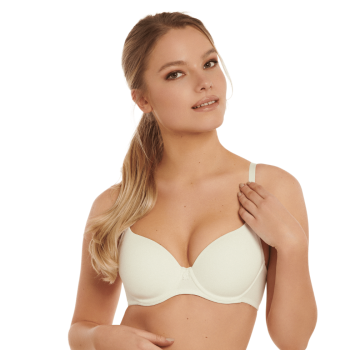 LIS-20284-CE - Reggiseno preformato Ines in cotone - bianco