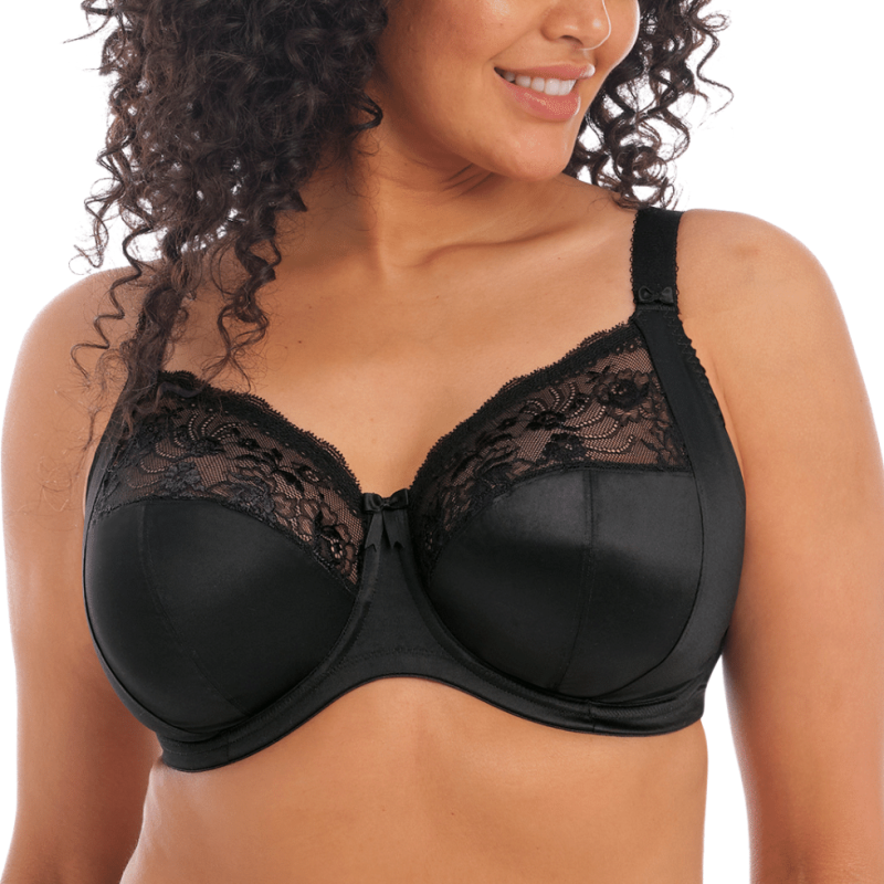 Reggiseno Elomi Morgan con ferretto Nero | Sostegno Extra fino alla Coppa R