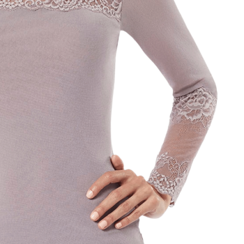 JS-1045121-254 - Maglia in tulle manica lunga Greta - Malva