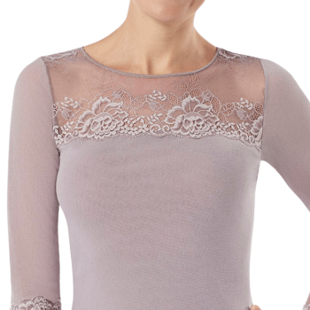 JS-1045121-254 - Maglia in tulle manica lunga Greta - Malva