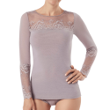 Maglia manica lunga con inserti in pizzo del marchio Janira
