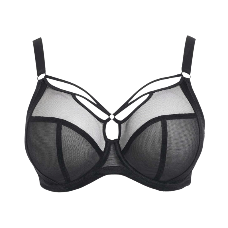 Reggiseno Elomi Sachi Nero | Effetto Strappy e Sostegno fino alla N
