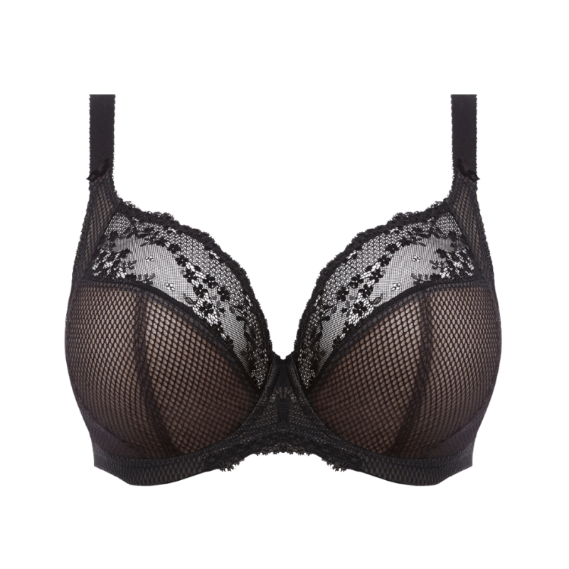 Reggiseno Plunge Elomi Charley Nero - Coppe Grandi