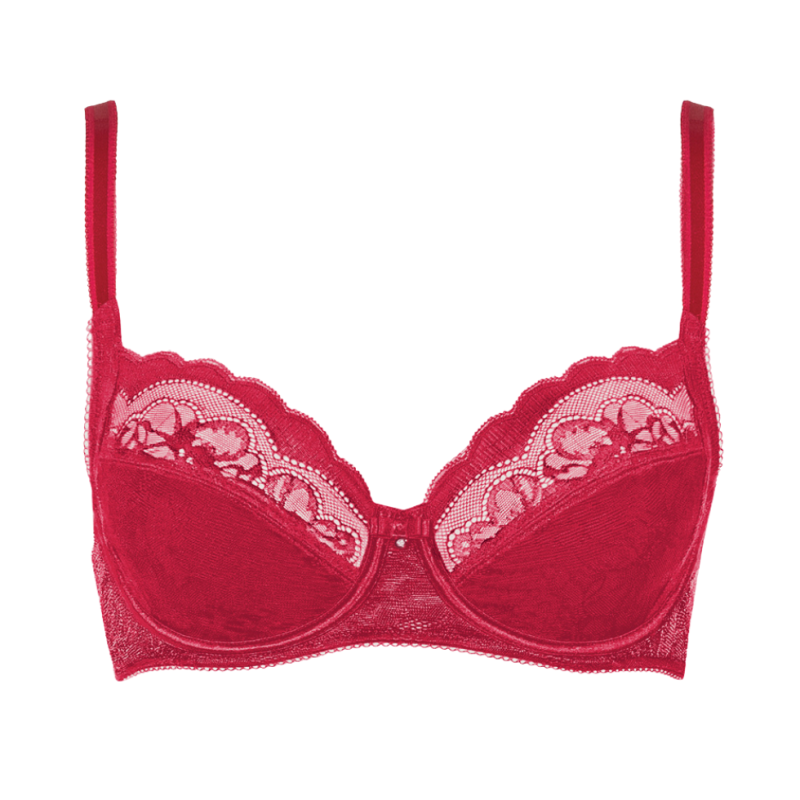 LIS-20226-20227-A1- Reggiseno soft Evelyn in pizzo - rosso