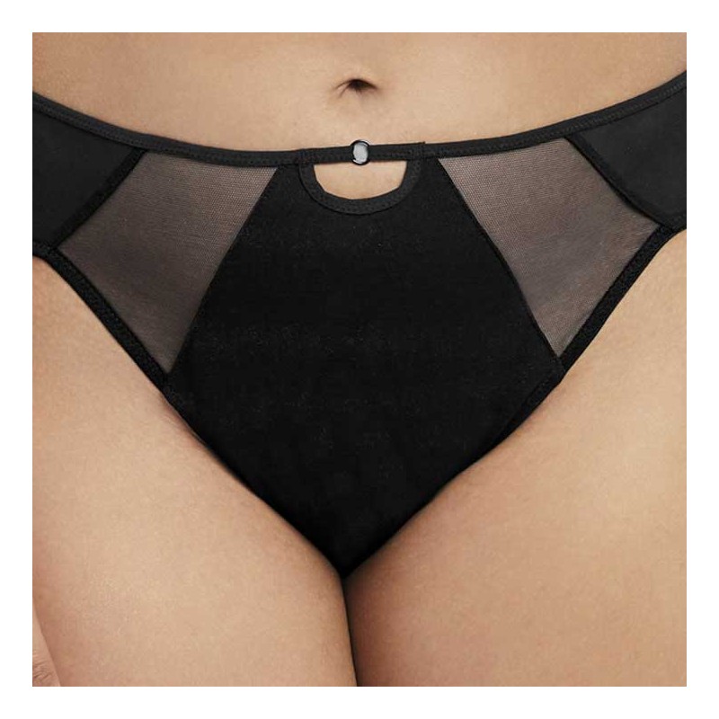 Elomi Sachi Slip Medio Nero - Intimo Curvy Coordinato